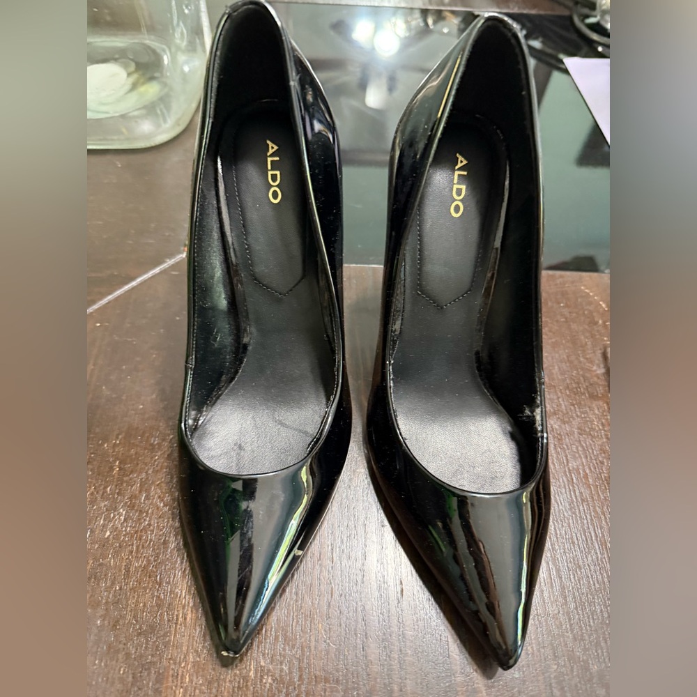 ALDO Glossy Black Heels for Women